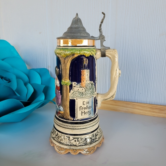 Vintage Beer Stein Sears Roebuck and Co Musical Mug Lyric Musical Creations - Picture 6 of 10